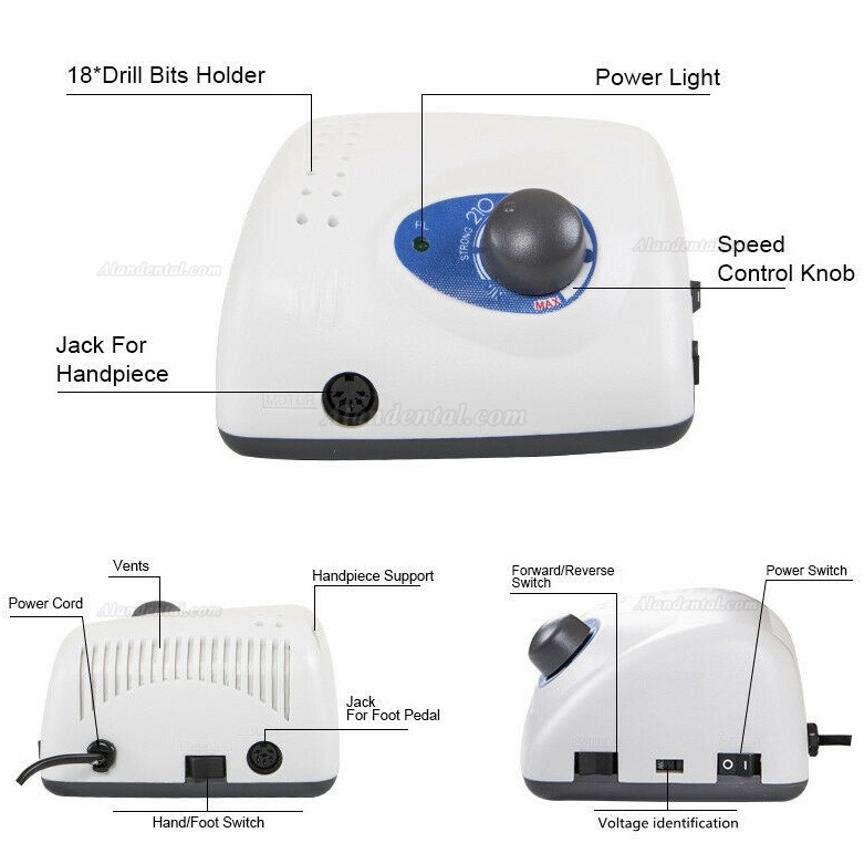 Strong STRONG210 Dental Lab Micromotor Polisher with 35000RPM 102L Handpiece